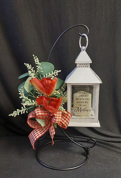 AF Small Whitewash Lantern, Mother Silk Display 4
