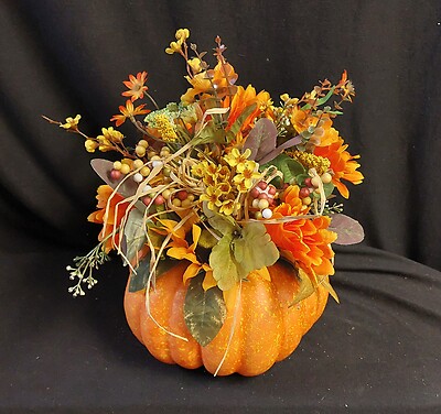 Silk Mix Pumpkin Decor